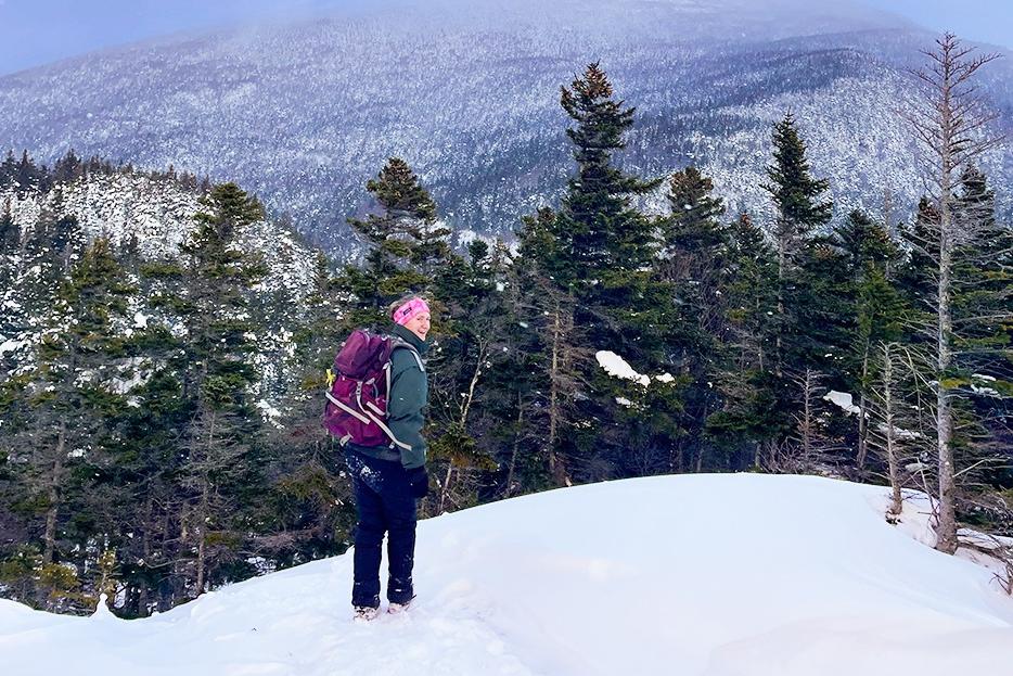 Calli Frankel ’25, a double major in psychology and French,  was drawn to Skidmore’s location near the Adirondack Mountains and is now an active member of Outing Club.